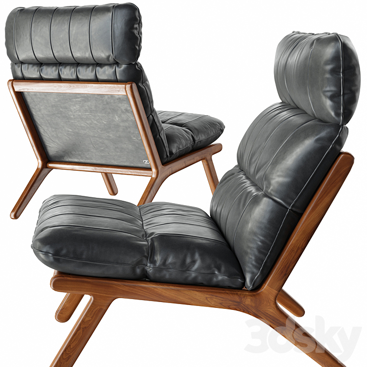 de Sede DS-531 Armchair with headrest 3DS Max Model - thumbnail 2