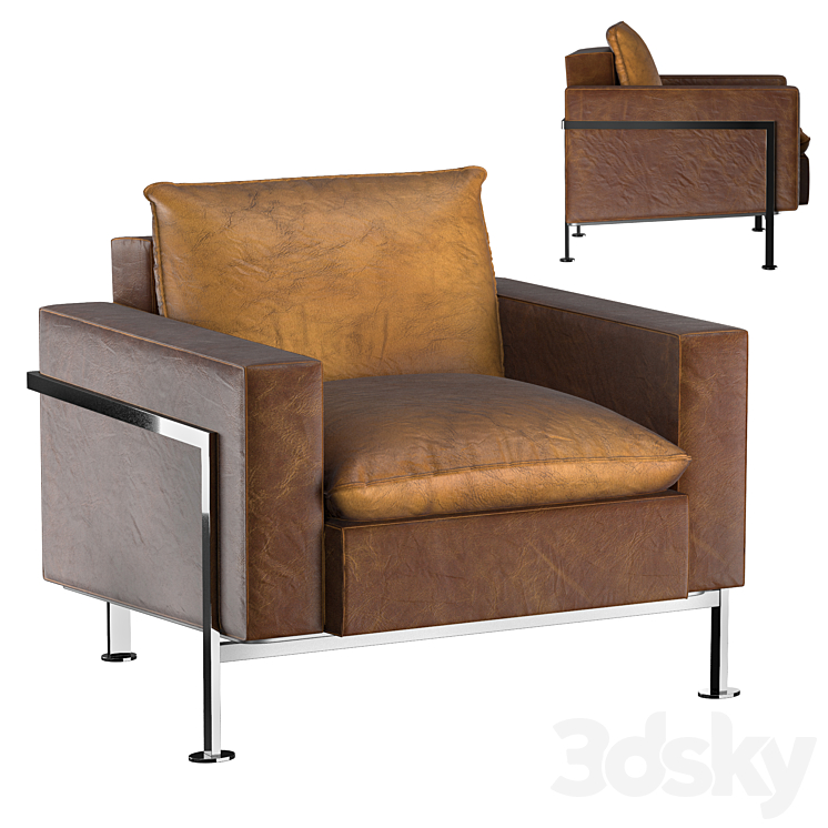 De Sede Rh 302 Leather Armchair 3DS Max Model - thumbnail 1