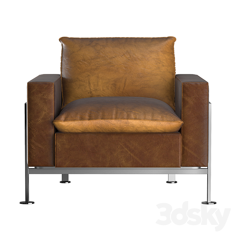 De Sede Rh 302 Leather Armchair 3DS Max Model - thumbnail 2