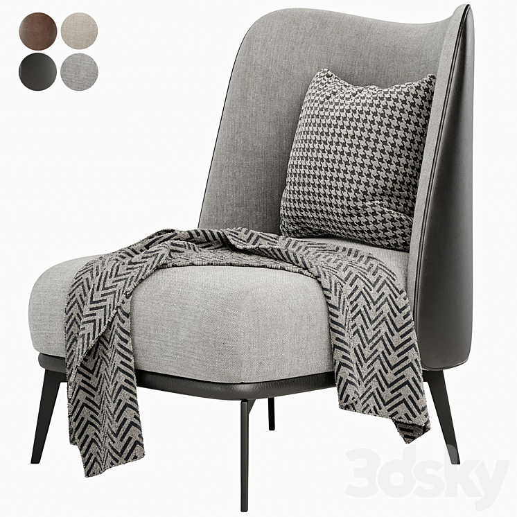 DEBBIE armchair by HC28 3DS Max - thumbnail 2