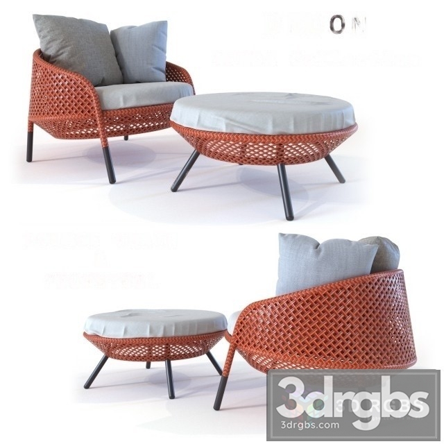 Dedon Ahnda Lounge Armchair 3dsmax Download - thumbnail 1