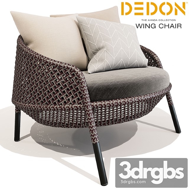 Dedon ahnda lounge chair 3dsmax Download - thumbnail 1