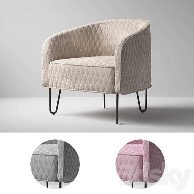 Deep house Strasburg Armchair 3ds Max - thumbnail 2