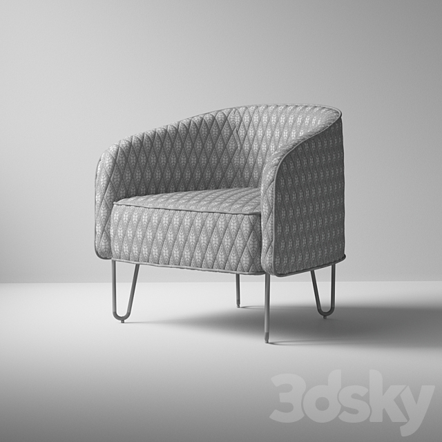 Deep house Strasburg Armchair 3ds Max - thumbnail 3