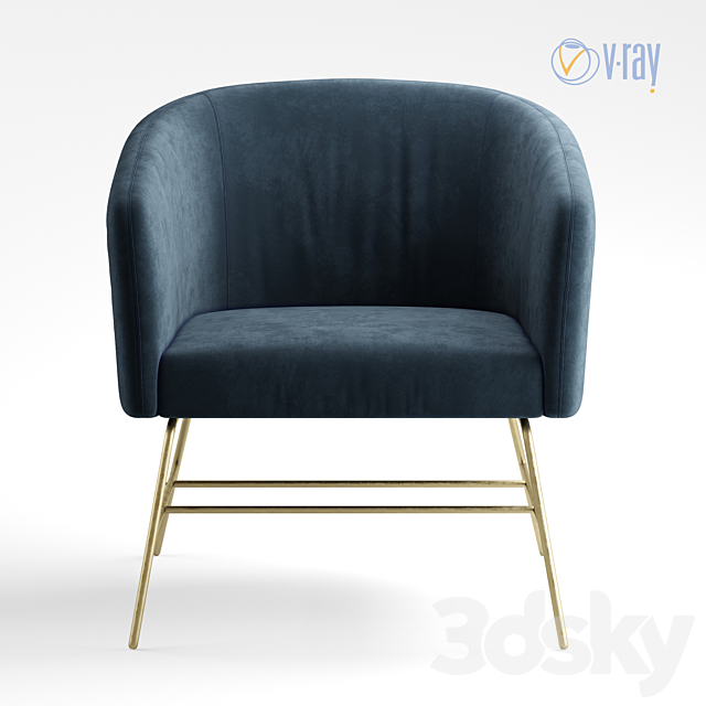 Deephouse. Philadelphia armchair. Art.53439 3ds Max - thumbnail 2