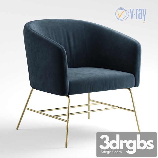 Deephouse. philadelphia armchair. art.53439 3dsmax Download - thumbnail 1