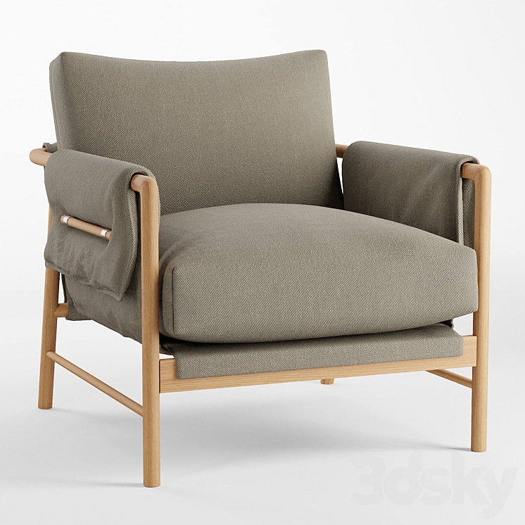 Demarco Lounge Chair 3DS Max Model - thumbnail 1