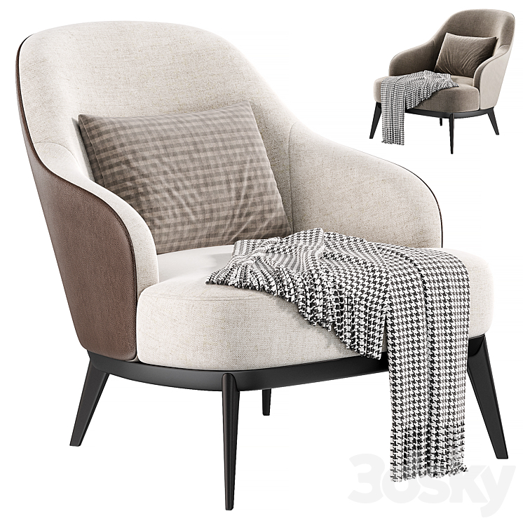 Dena Lounge Chair Armchair by idworkspace 3DS Max - thumbnail 1