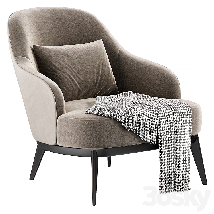 Dena Lounge Chair Armchair by idworkspace 3DS Max - thumbnail 2