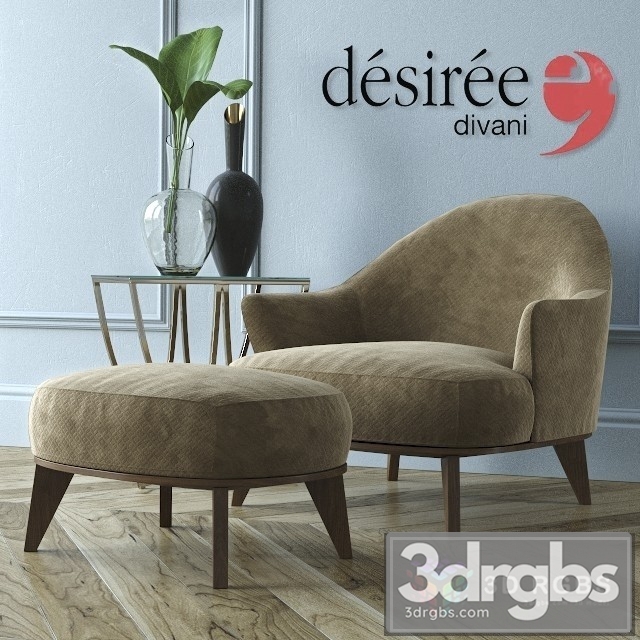 Desiree Alasia Armchair 3dsmax Download - thumbnail 1