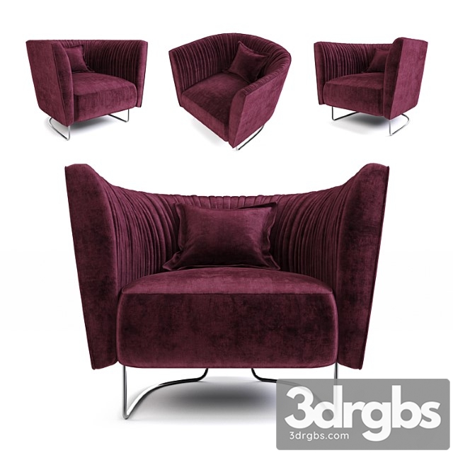 Desiree shellon armchair 3dsmax Download - thumbnail 1