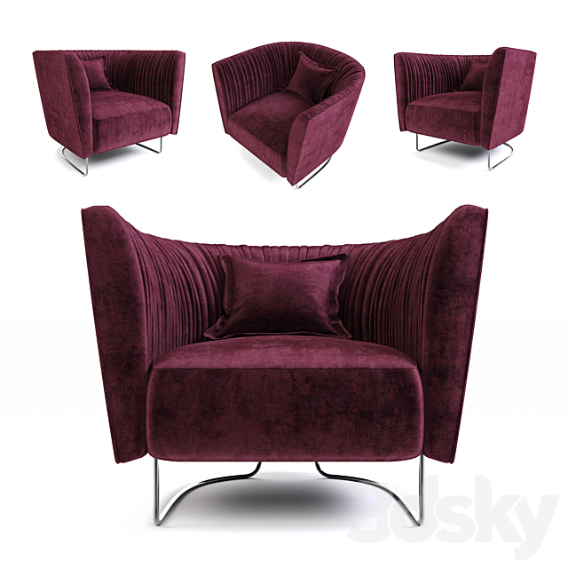 Desiree Shellon armchair 3DSMax File - thumbnail 1