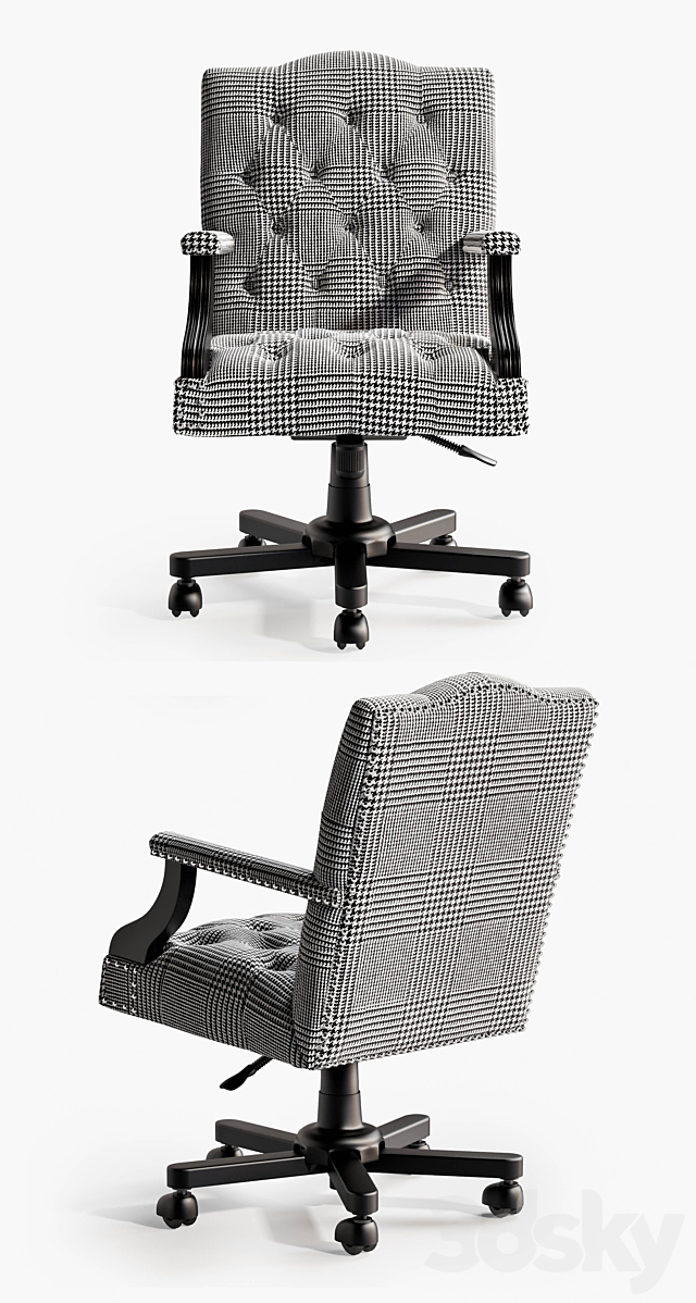 Desk Chair Burchell 3ds Max - thumbnail 2