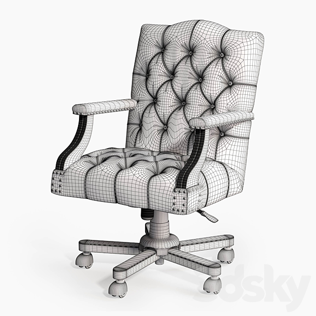 Desk Chair Burchell 3ds Max - thumbnail 3