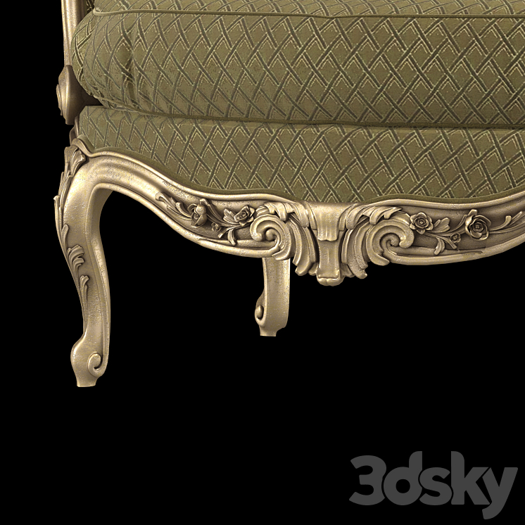 di mano in mano Barocchetto armchair 3DS Max - thumbnail 2