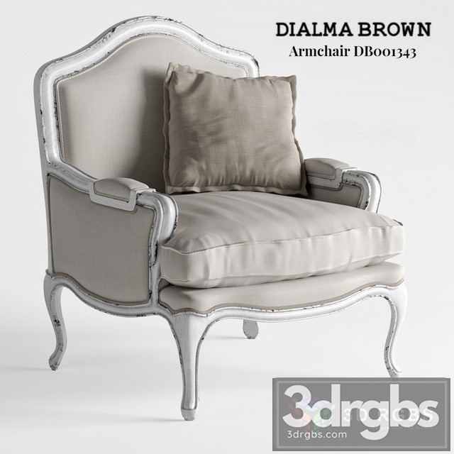 Dialma Brown Armchair 3dsmax Download - thumbnail 1