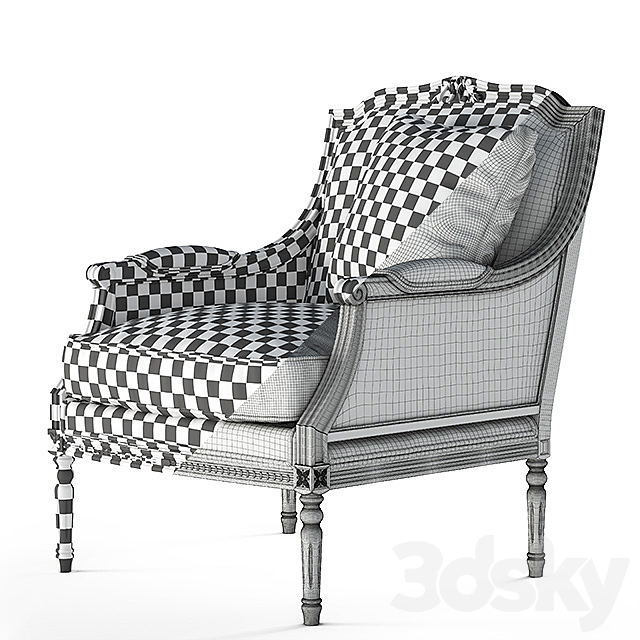 Dialma Brown Armchair DB002975 3DS Max Model - thumbnail 3