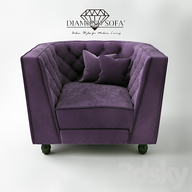 Diamond Chair Bellini Button _ Diamond Sofa 3DS Max Model - thumbnail 1