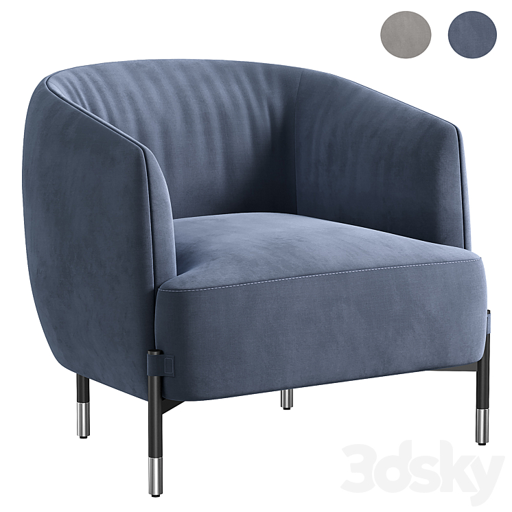 Diga Nicoline Armchair 3DS Max Model - thumbnail 2