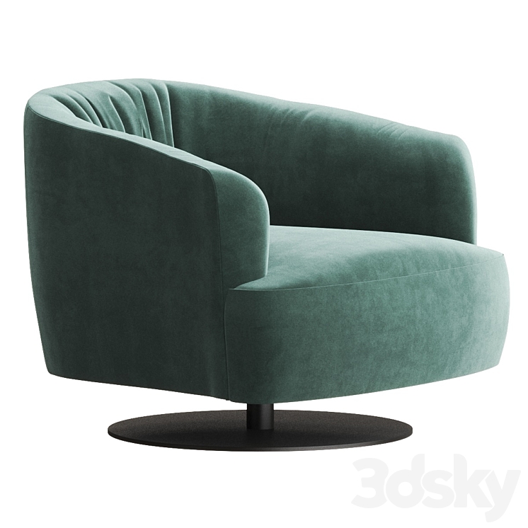 DIGA | Swivel armchair By NICOLINE 3DS Max - thumbnail 2