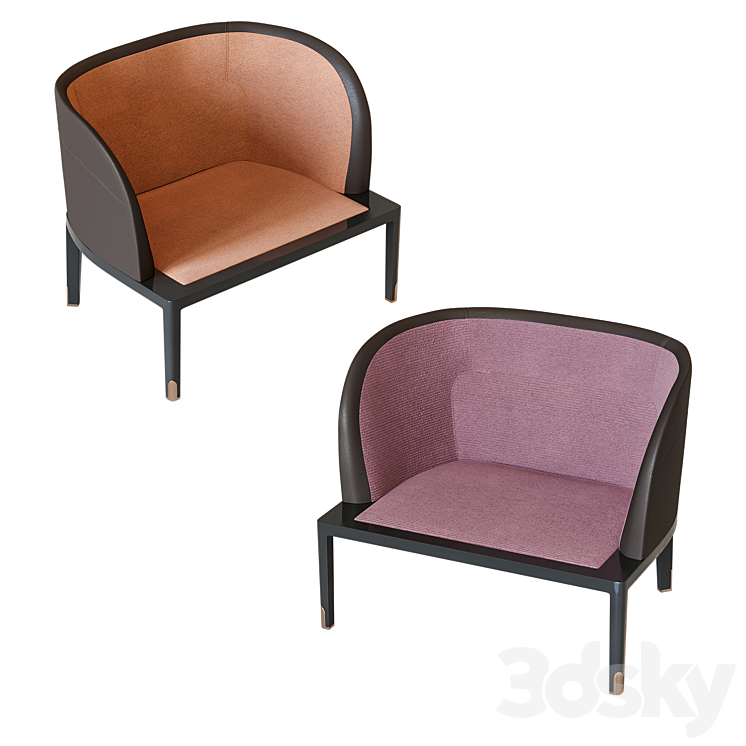 Dimensione Chi Wing Lo Armchair – Edra 3DS Max Model - thumbnail 2