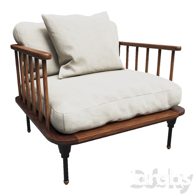 Distrikt single seat sofa 3dsmax Download - thumbnail 1