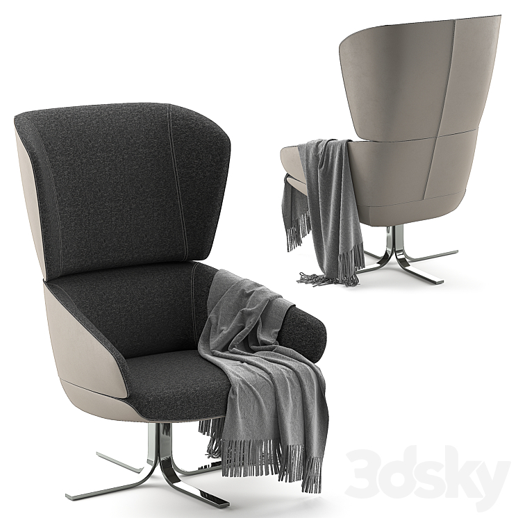 Ditre CUT & CUT SOFT Armchair 3DS Max Model - thumbnail 2