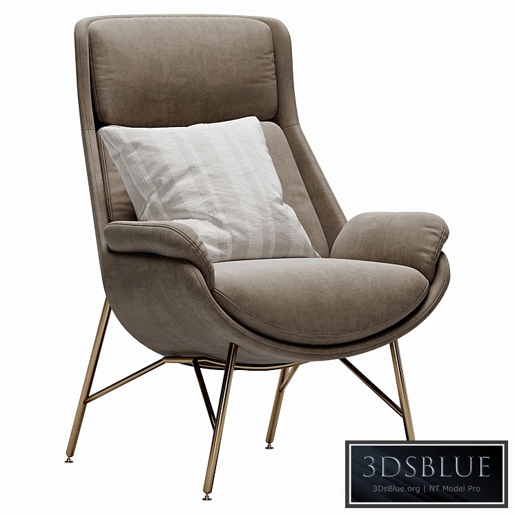 Ditre italia beetle armchair 3DS Max - thumbnail 3