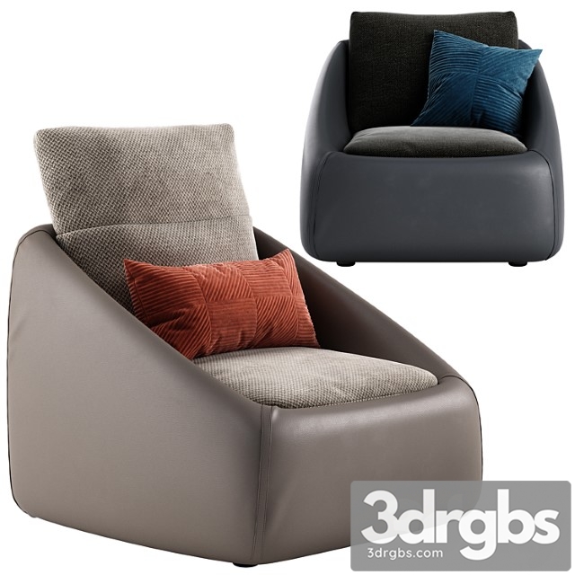 Ditre italia bend armchair 3dsmax Download - thumbnail 1