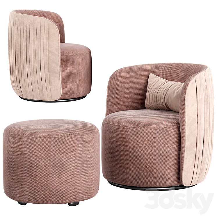 Ditre italia Chloe Luxury armchair 3DS Max Model - thumbnail 1