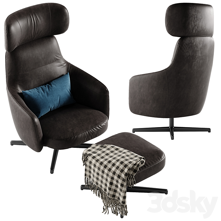 Ditre italia cuper armchair 3DS Max - thumbnail 2