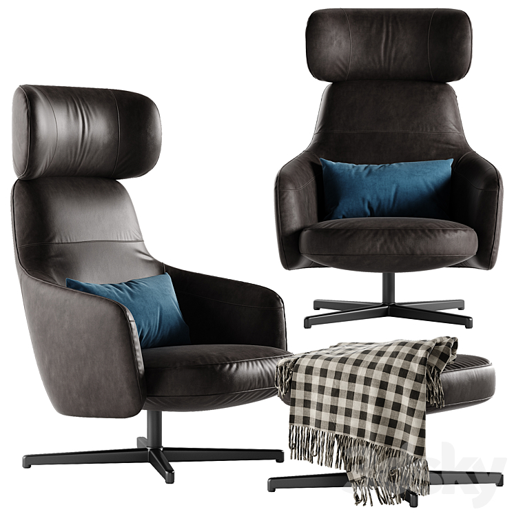 Ditre italia cuper armchair 3DS Max - thumbnail 1