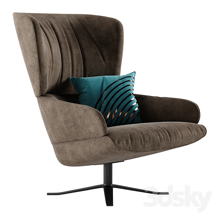 Ditre Italia Cut Soft armchair 3DS Max - thumbnail 1