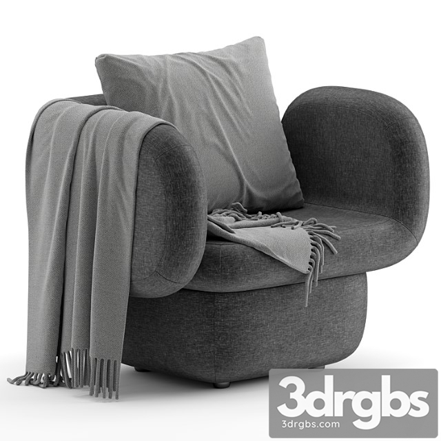 Ditre Italia Vento Armchair 3dsmax Download - thumbnail 1