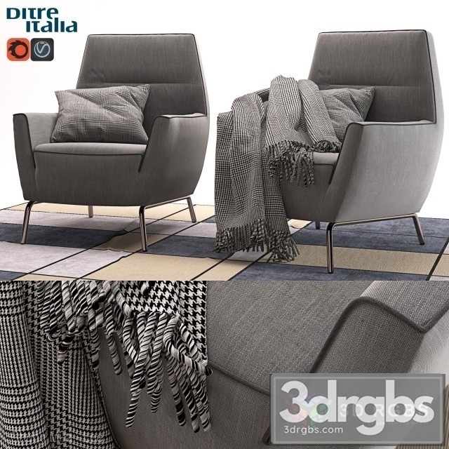 Ditre Vela Armchair 3dsmax Download - thumbnail 1