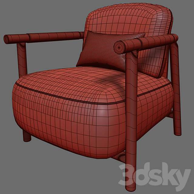 Ditreitalia NATHY armchair 3DSMax File - thumbnail 3