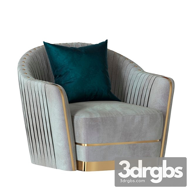 Divani Casa Ardine Gold Lounge Chair 1 3dsmax Download - thumbnail 1