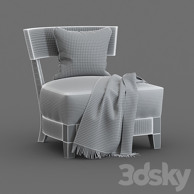 Dome deco armchair 3DSMax File - thumbnail 2