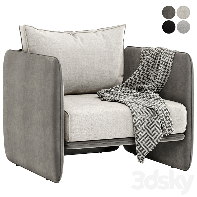 Domkapa Miller Armchair 3DS Max Model - thumbnail 1