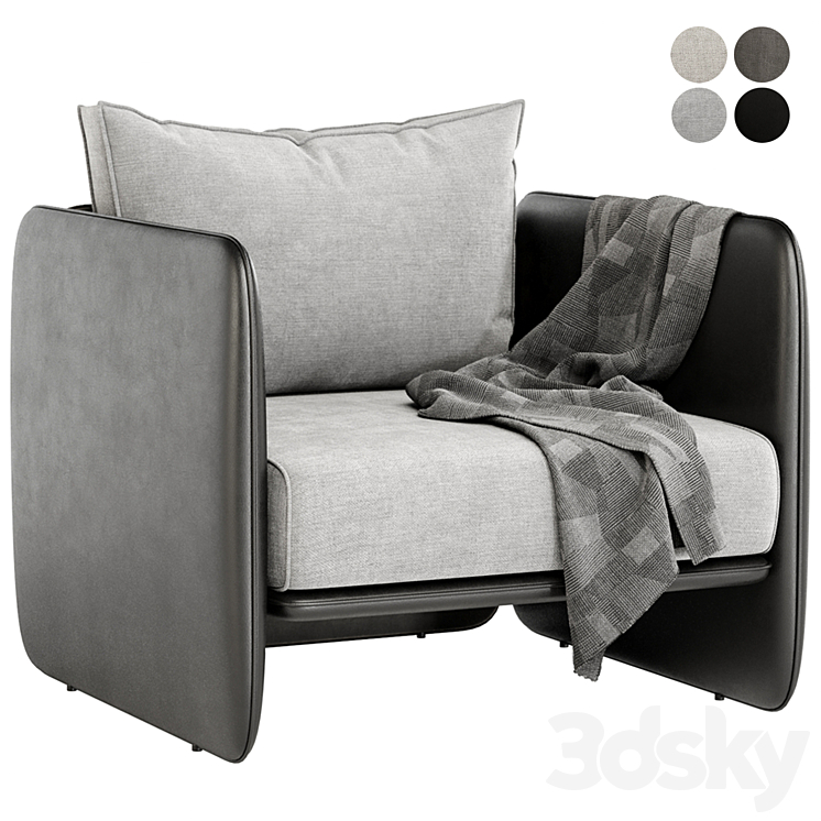 Domkapa Miller Armchair 3DS Max Model - thumbnail 2