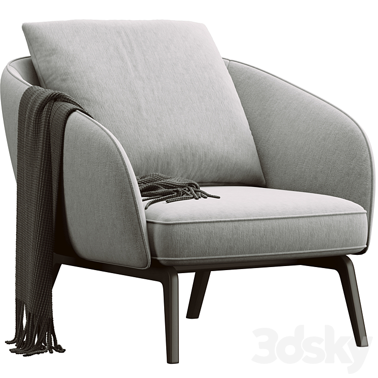 Domo uovo armchair 3DS Max Model - thumbnail 1