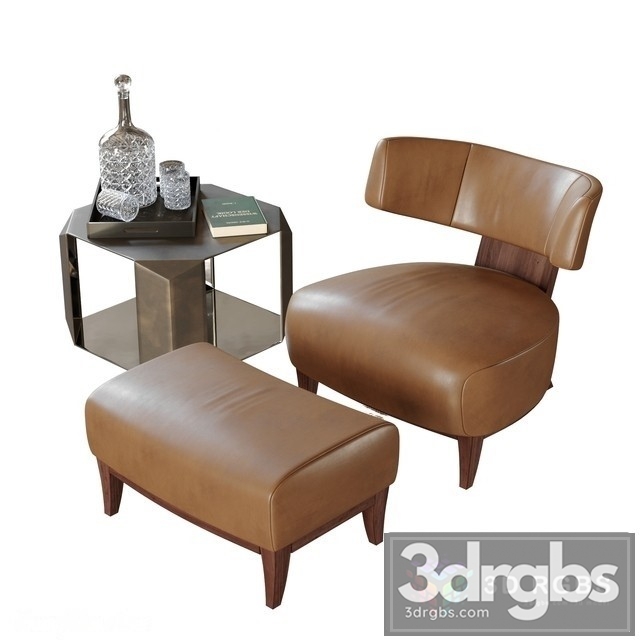 Donghia Egos Lounge Chair 3dsmax Download - thumbnail 1