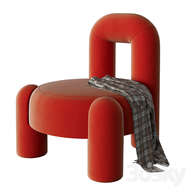 Dooq Marlon armchair 3DS Max Model - thumbnail 1