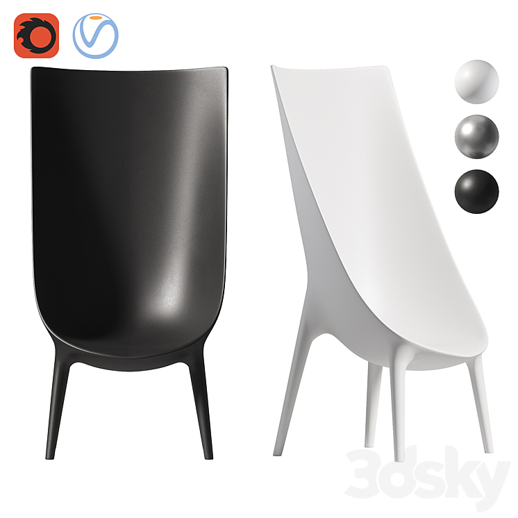 Driade outin armchair 3DS Max - thumbnail 1