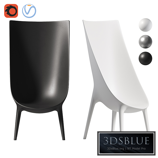 Driade outin armchair 3DS Max - thumbnail 3