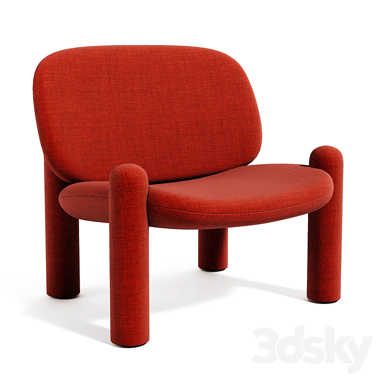 Driade tottori armchair 3DS Max - thumbnail 1