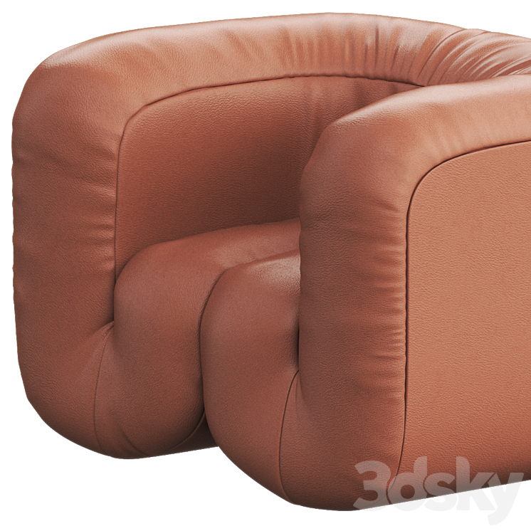 DS-707 Leather armchair By de Sede 3DS Max - thumbnail 2