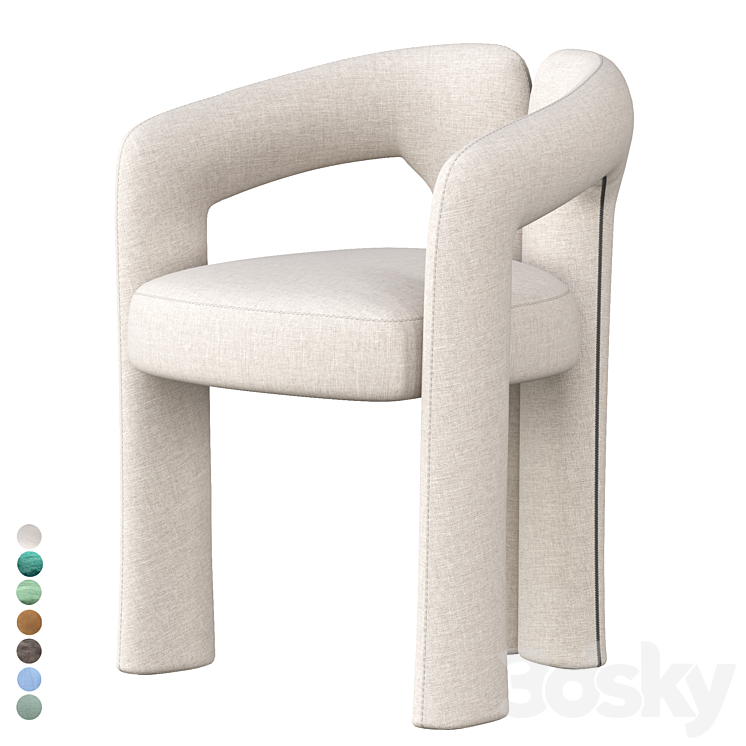 Dudet chair by Cassina 3DS Max - thumbnail 1