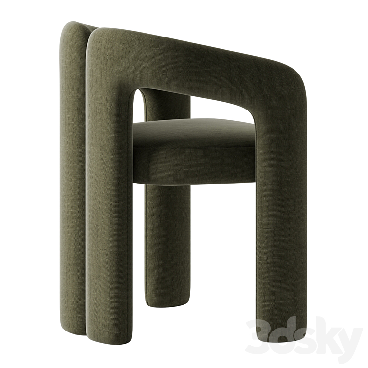 Dudet chair by Cassina 3DS Max - thumbnail 2