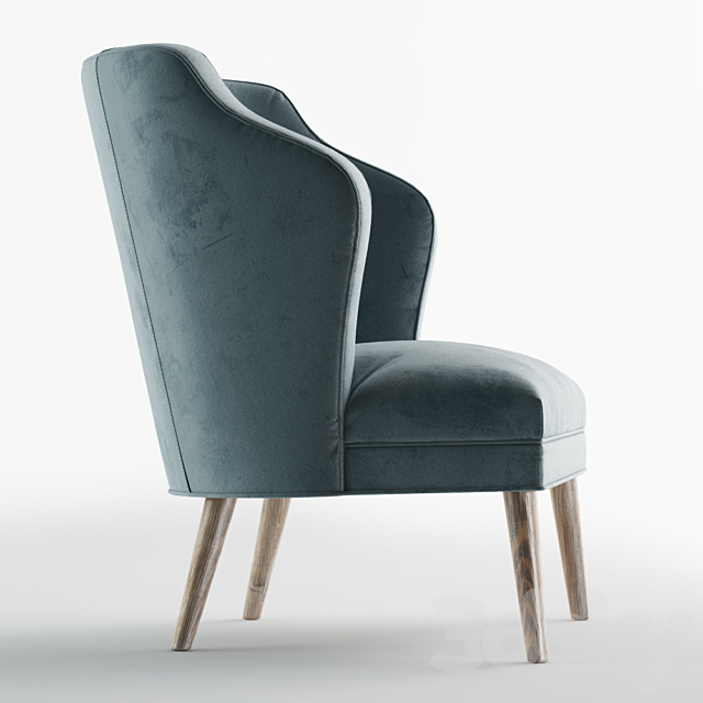 Dulwich Chair Pale Blue 3DSMax File - thumbnail 2